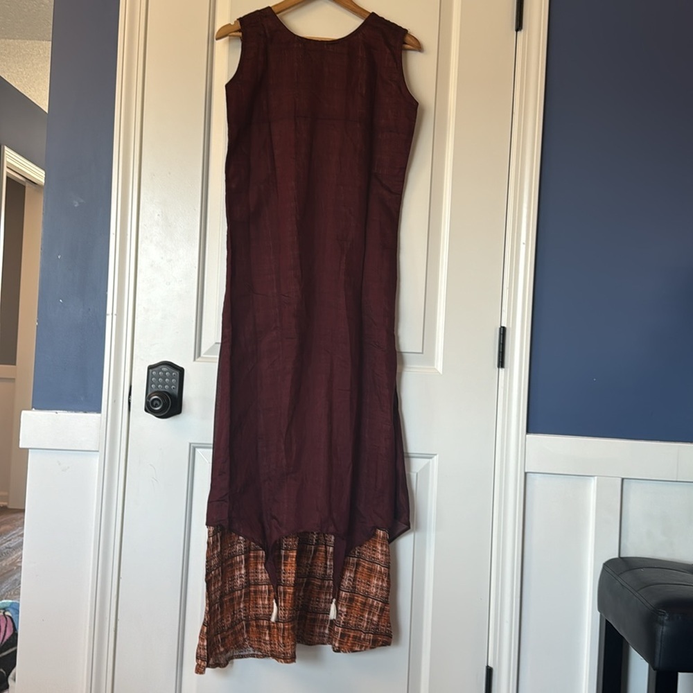 Ashmi Creations size L maroon and orange with flower embroidered - Picture 5 of 7